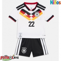 Camiseta Alemania David Raum #22 Primera Equipación para niños Mundial 2026 manga corta (+ pantalones cortos)